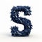 Navy Monster Letter S: Spiky Mounds And Bold Chiaroscuro Contrast