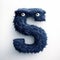Navy Monster Letter S: A Unique Blend Of Cinema4d And Sublime Typography