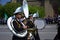 Navy musicians in parade