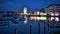 Navy Pier Ferris Wheel At Bluehour, slow speed ,reflection