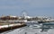 Navy Pier Over The Ice Strewn Chicago River