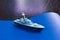 Navy plastic toy - corvetta with rockets