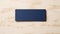 Navy Rebranded Design On Blue Background: Minimalistic Tondo Style Mockup