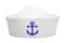 Navy sailor hat with anchor, 3D rendering