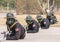 Navy Seal Team performing combat training in Military Parade of Royal Thai Navy