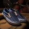 Navy Striped Vans Slip On: Stylish Nylon Slippers For Men And Women