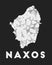 Naxos - communication network map of island.