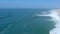 Nazare, portugal - circa october 2018 - waves touching beach