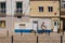 Nazare, Portugal - June 28, 2021: Typical street in Sitio da Nazare with a bycicle passing by