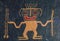 nazca , paracas Peru -the culture nazca with details of textile figure mythical, being horrible bird, mythical killer ,spotter cat