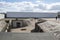 Nazi concentration camp in Germany. Wall surrounded Sachsenhausen Camp