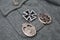 nazi german awards - Iron Cross, General Assault Badge, General Tank Assault Badge on uniform