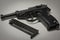 The nazi germany military automatic pistol from world war 2 era