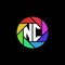 NC Monogram Polygonal Rainbow