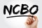 NCBO - No Change of Beneficial Ownership acronym with marker, business concept background