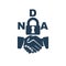 NDA logo. Black icon Non disclosure Agreement