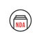 Nda or non-disclosure agreement icon