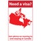 Nead a visa for Canada. Label for print, Canada`s map included