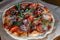 neapolitan homemade pizza margarita from the brick oven. Napoleon Italian