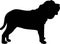 Neapolitan Mastiff silhouette black