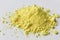 Neapolitan yellow pigment on a white background