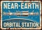 Near earth orbital station vector rusty plate