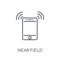 Near Field Communication linear icon. Modern outline Near Field