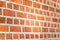 Neat brick wall of old brick