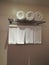 Neat clean and tidy arrangement of bathroom towels