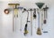 Neat garage tool hanging storage