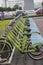 Neat rows of bicycles in SHENZHEN