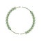 Neat wreath of two branches. Round frame of green twigs with leaves. Minimalist border. Design template for logo, tag. Laconic