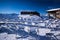 Nebelhorn mountain top in winter deckchairs