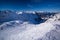 Nebelhorn mountain top in winter ski lift