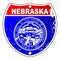 Nebraska Flag Icons As Interstate Sign