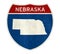 Nebraska State Interstate road sign