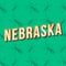 Nebraska vintage 3d vector lettering. Retro bold font, typeface. Pop art stylized text. Old school style letters. 90s