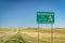 Nebraska welcome road sign