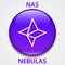 Nebula Coin cryptocurrency blockchain icon. Virtual electronic, internet money or cryptocoin symbol, logo