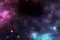 Nebula and galaxies in space. Abstract cosmos background. Cosmic space and stars, color cosmic