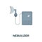 Nebulizer flat icon. Colored sign from oxygen collection. Creative Nebulizer icon illustration for web design