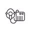 nebulizer or inhaler with mask line icon