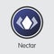 NEC - Nectar. The Logo of Cryptocurrency or Market Emblem.