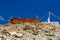 Nechung Village with Deser Landscape, Monastery in the Tibetan Influenced Mustang of Nepal