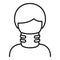 Neck bandage icon outline vector. Accident fracture
