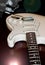 Neck and side decks white electric guitar