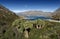 The Neck, viewpoint of Lake Wanaka and Lake Hawea, New Zealand at their closest point