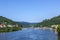 Neckar river panorama in heidelberg