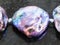 necklace from Abalone gemstone on dark background