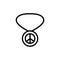 Necklace, peace icon. Simple line, outline vector elements of flower children icons for ui and ux, website or mobile application